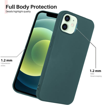 Liquid Silicone Cover Liquid Silicone Non -Slip Full Body Protective Covers Shockproof Back Cover Military Green