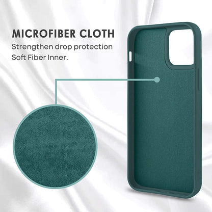 Liquid Silicone Cover Liquid Silicone Non -Slip Full Body Protective Covers Shockproof Back Cover Military Green