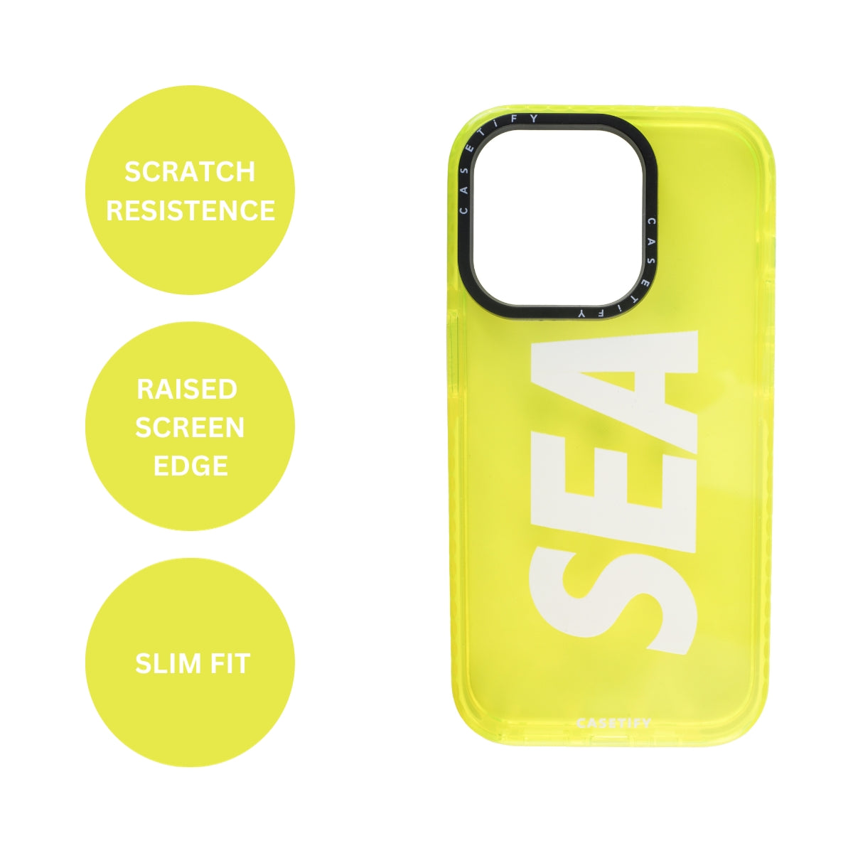 Nypsun Sea Case Camera and Drop Protection Thin Protective Clear Back Cover Case Yellow Colour
