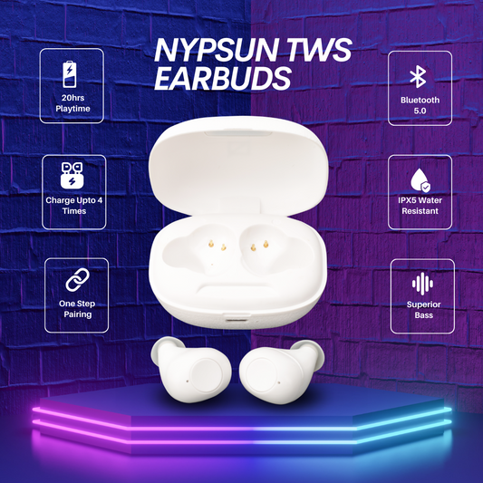 Nypsun TWS Wireless Bluetooth Earbuds , True Wireless, Superior Bass