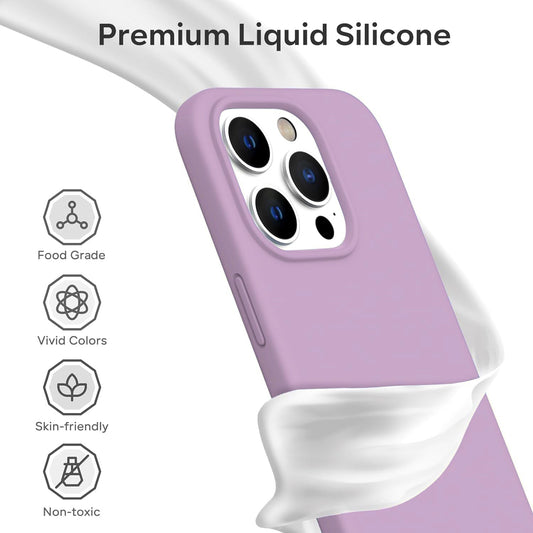 Liquid Silicone Cover Liquid Silicone Non -Slip Full Body Protective Covers Shockproof Back Cover Purple