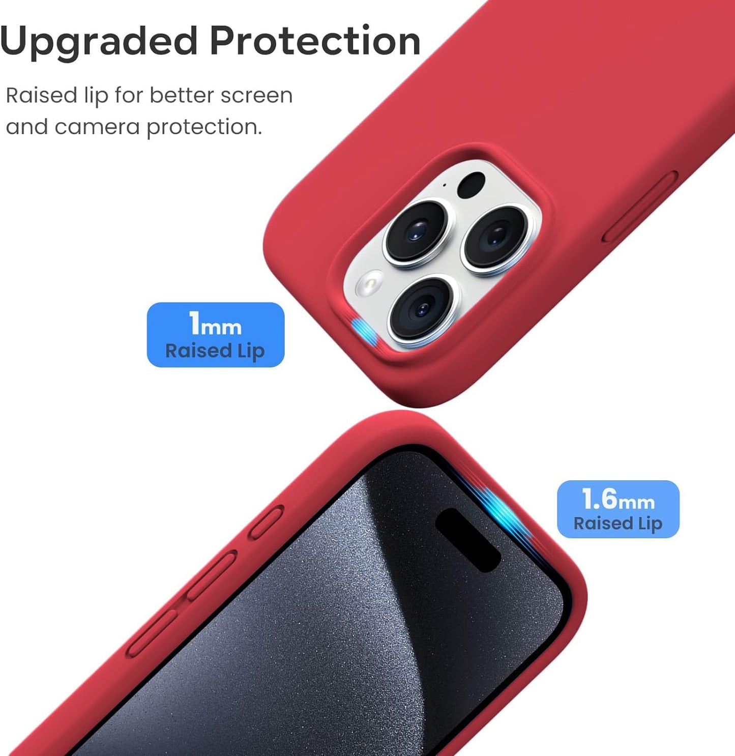 Liquid Silicone Cover Liquid Silicone Non -Slip Full Body Protective Covers Shockproof Back Cover Red